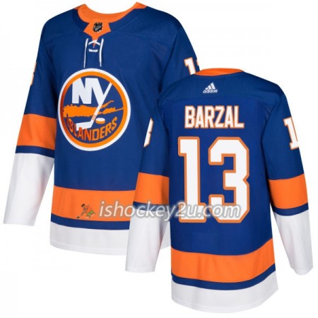 Mænd NHL New York Islanders Trøje Mathew Barzal 13 Adidas 2017-2018 Royal Authentic